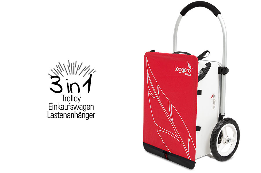 Moderner Einkaufstrolley 3 in 1 - Trolley, Einkaufswagen - Fahrradanhänger