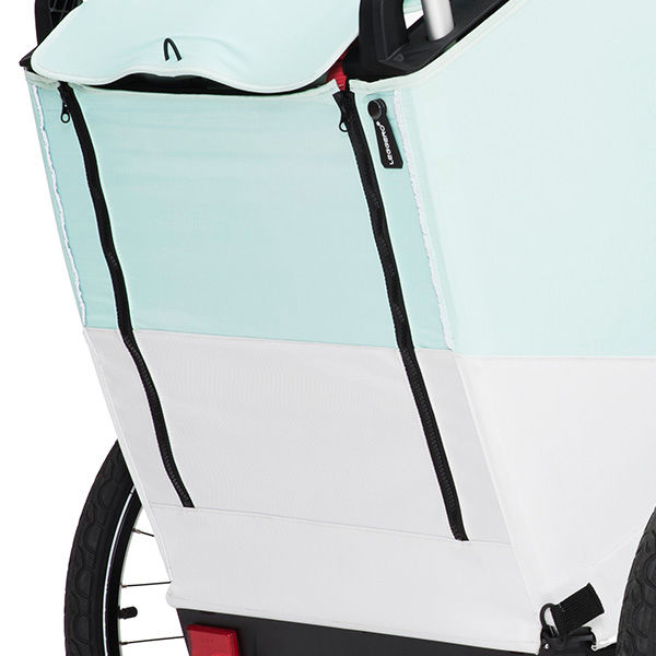 Fahrradanhänger für 2 Kinder - leggero Vento 2 Sitzer - 30 Liter Kofferraum